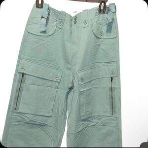 Easel Teal Cargo Pants Fashion Piece
